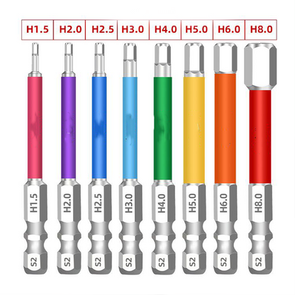 🛠️50% OFF NOW! Magnetic Anti-Slip Screwdriver Bit Set – S2 Steel Hex Driver Bits for Electric Screwdriver & Hand Repair Work