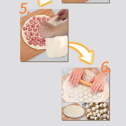 🥳2026 HOT SALE🥟🛡️ Aluminum Dumpling Mold – 37 clear cavities shape perfect dumplings without hand strain. Sturdy support prevents deformation – no more broken dumplings! 🍽️✅