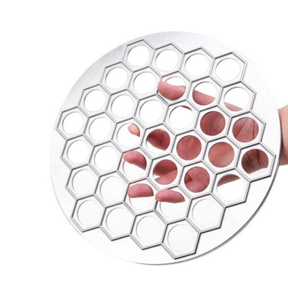 🥳2026 HOT SALE🥟🛡️ Aluminum Dumpling Mold – 37 clear cavities shape perfect dumplings without hand strain. Sturdy support prevents deformation – no more broken dumplings! 🍽️✅